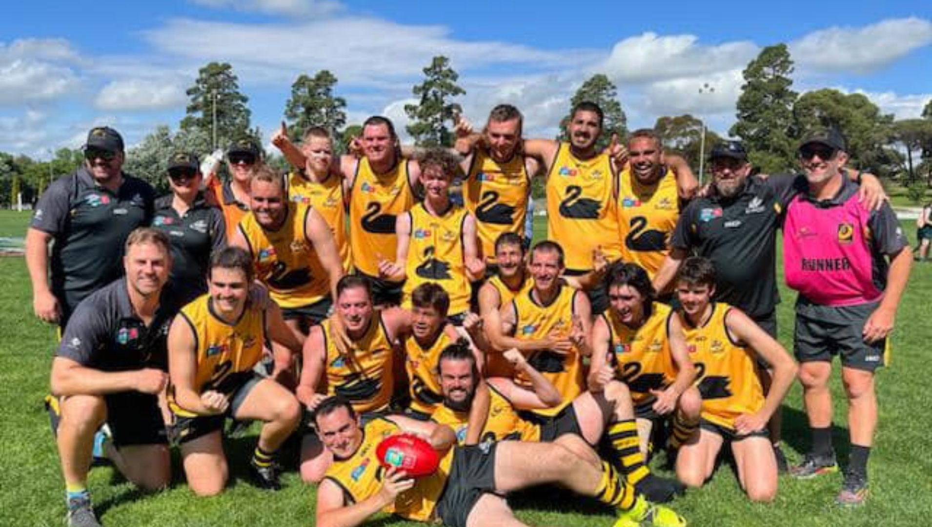 Players from the WA All Abilities Football Association in a team photo