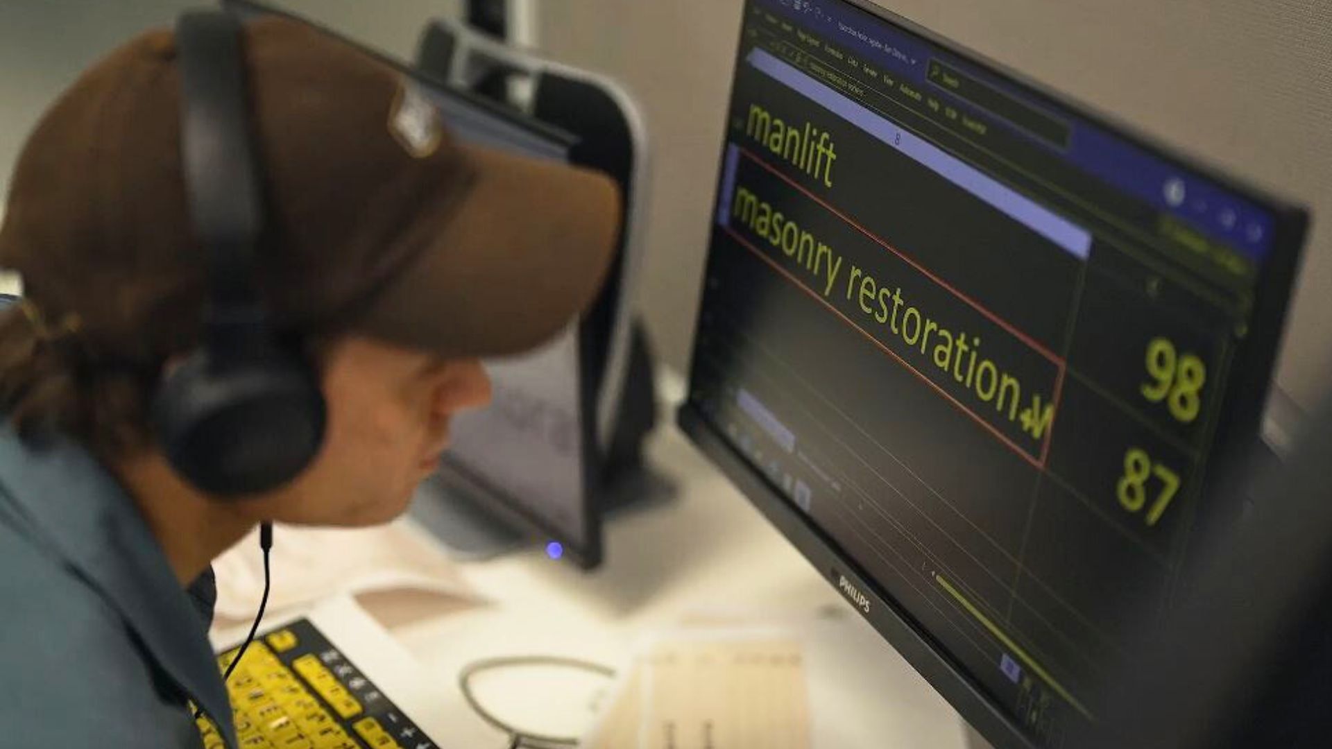 Ben using screen readers on a desktop computer