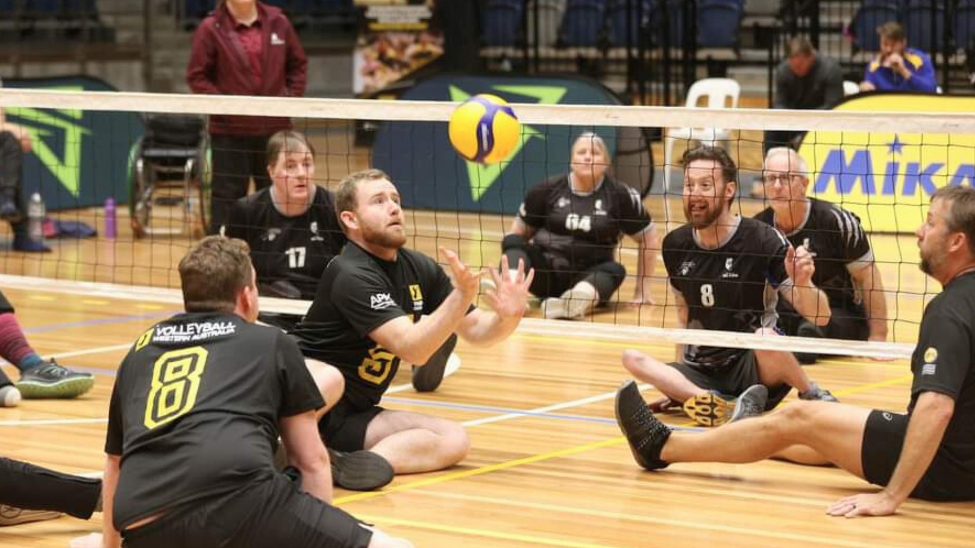 Players from the WA Mixed Sitting Volleyball team 