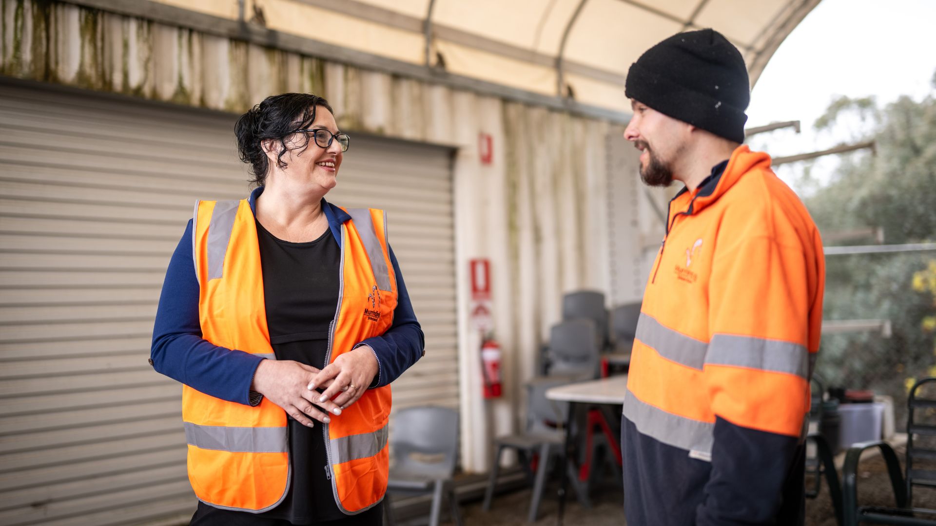 Angus speaks with an APM Employment Services consultant who supported his journey into sustainable employment through Inclusive Employment Australia.